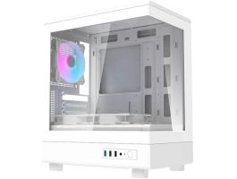 Darkflash DB330M számítógépház + 3 ventilátor (fehér) (DB330M WHITE +3F)